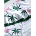 Floral Printed High Waist Sleeveless Ruffle Backless Tankinis Swimwear