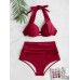 High Waisted Halter Backless Swimsuits For Womens Hot Bikini