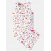 Plus Size Women Funny Cartoon Print Home Sleeveless Softies Vest Pajama Set