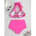 High Waisted Halter Backless Swimsuits For Womens Hot Bikini