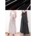 White Stripe Suspender Large Chiffon Jumpsuit Wide Leg Pants Summer