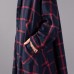 boutique red Plaid coat plus size clothing stand collar Coats boutique pockets Coats