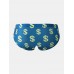 Mens Dollar Pattern Print Swimming Trunks