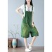 Plus size Green pocket hot pants Jumpsuit Summer