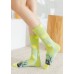 Fine Retro college style Jacquard Cotton Mid Calf Socks