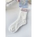 Elegant Floral Jacquard Cotton Mid Calf Socks