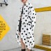 fine white cotton dotted prints thin cardigans oversized linen batwing sleeve trench coat stand collar coats