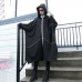 boutique black Winter coat oversized hooded new batwing sleeve asymmetrical design coat